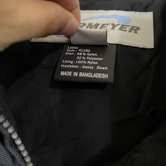 Obermeyer Winter puffer blue goose down vest women size 6 - Picture 2 of 6